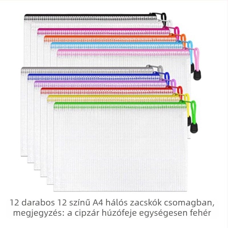 Chuanglihua PVC hálós zipzáros táska rekeszekkel