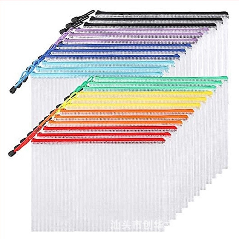 Chuanglihua PVC hálós zipzáros táska rekeszekkel