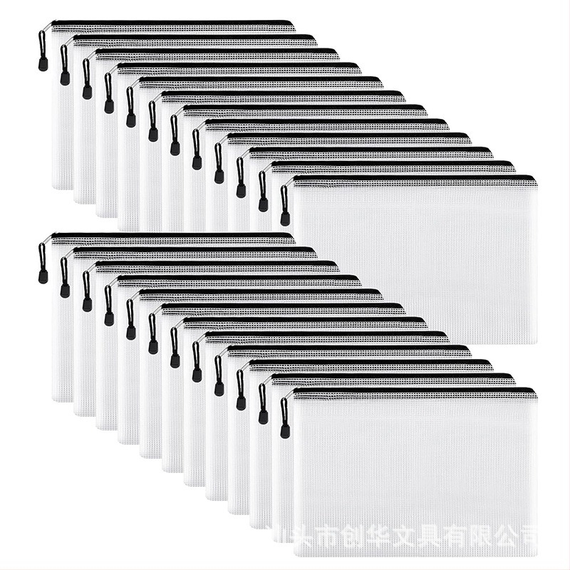 Chuanglihua PVC hálós zipzáros táska rekeszekkel
