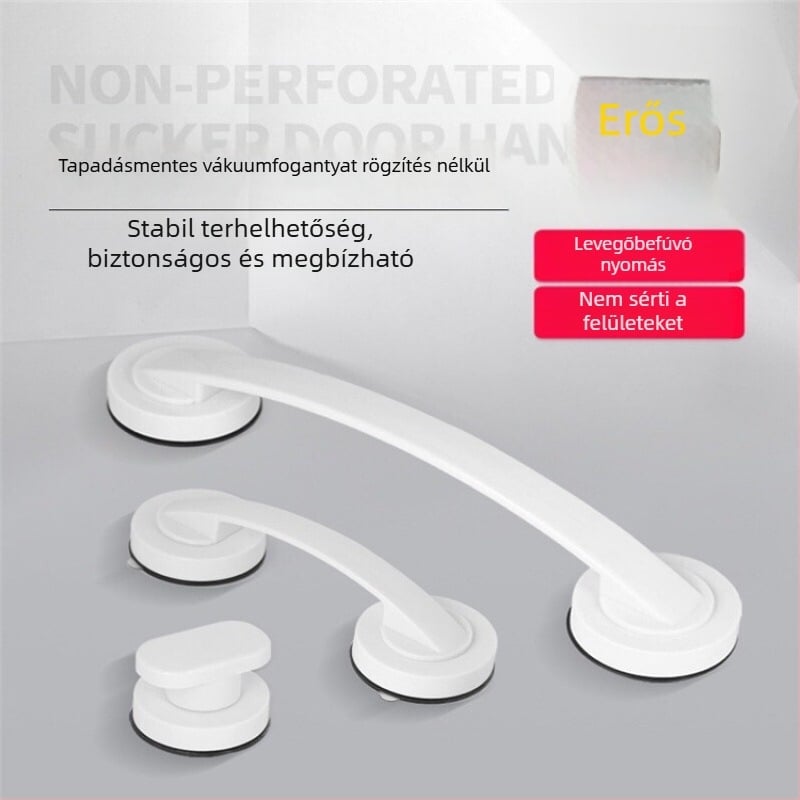 Üveg tolóajtó fogantyú szívócsészével, fúrás nélkül, modell 020, műanyag, modern minimalizmus