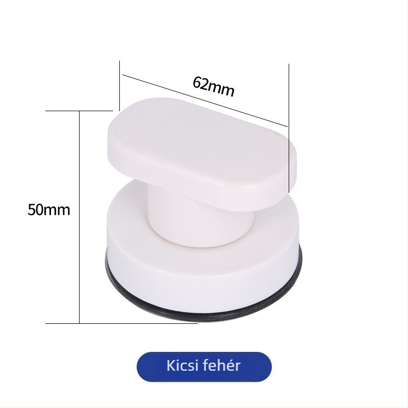 Üveg tolóajtó fogantyú szívócsészével, fúrás nélkül, modell 020, műanyag, modern minimalizmus