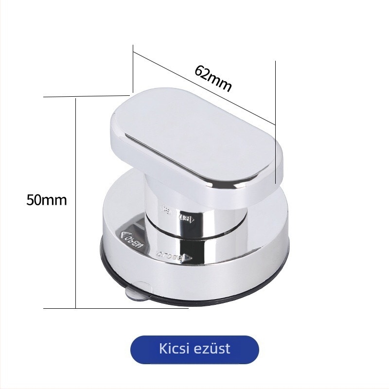 Üveg tolóajtó fogantyú szívócsészével, fúrás nélkül, modell 020, műanyag, modern minimalizmus