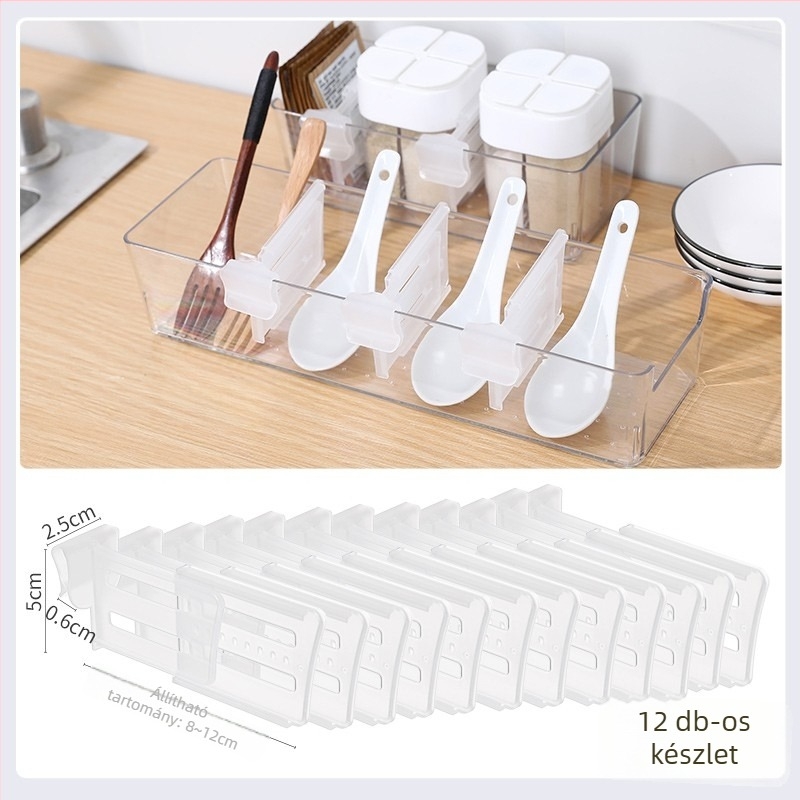 Hűtőszekrény elválasztó – oldalsó panel, függőleges osztó, állítható műanyag panel, moduláris konfiguráció