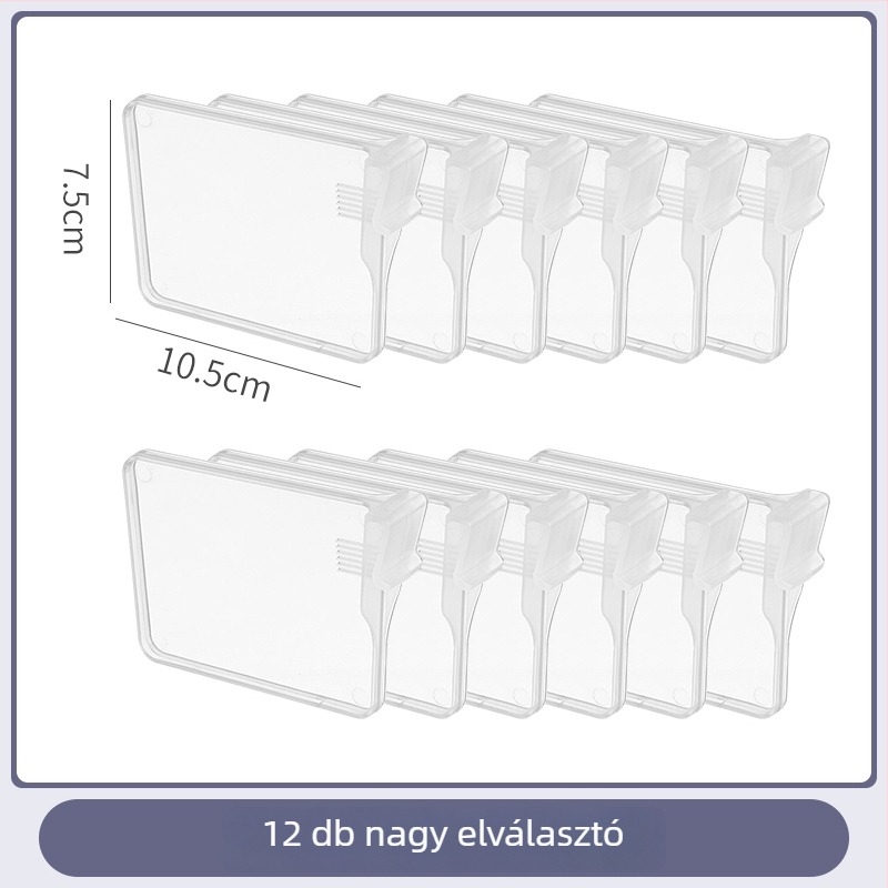 Hűtőszekrény elválasztó – oldalsó panel, függőleges osztó, állítható műanyag panel, moduláris konfiguráció
