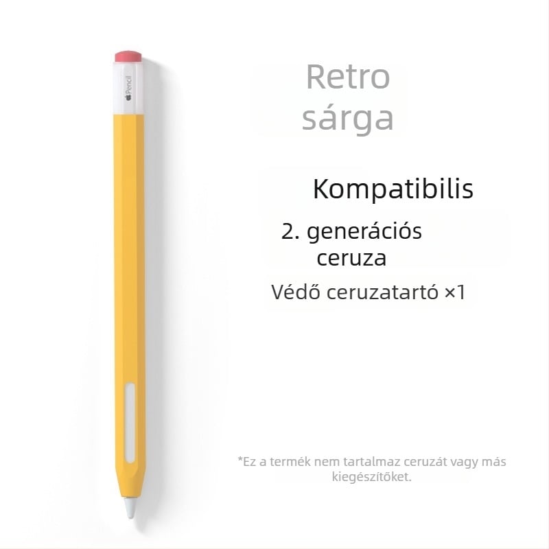Apple Pencil (1-2 generáció) szilikon védőtok - gurulás elleni védelem, ütésálló, csúszásmentes