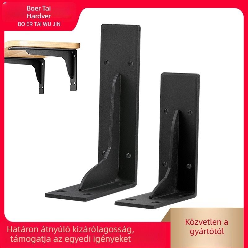 Háromszög alakú tartóváz falra szerelhető polchoz, hidegen hengerelt acélból, univerzális, modern minimalista kialakítás, Berthet