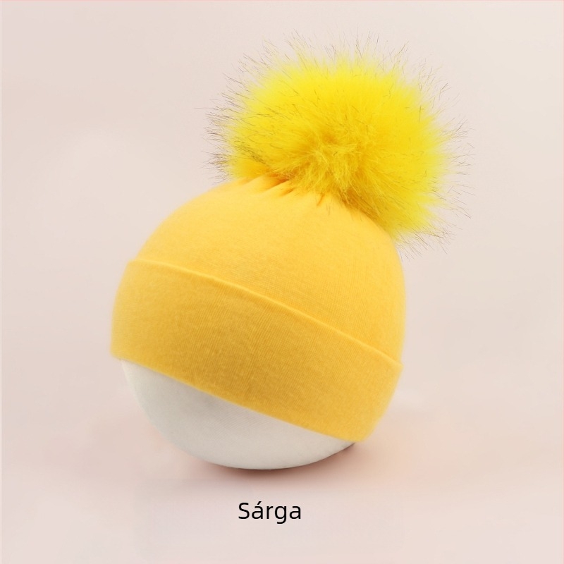 Pulóveres babaszapka kupola alakú fejrésszel és fülvédős szegéllyel, meleg és szélálló, 0–2 éveseknek