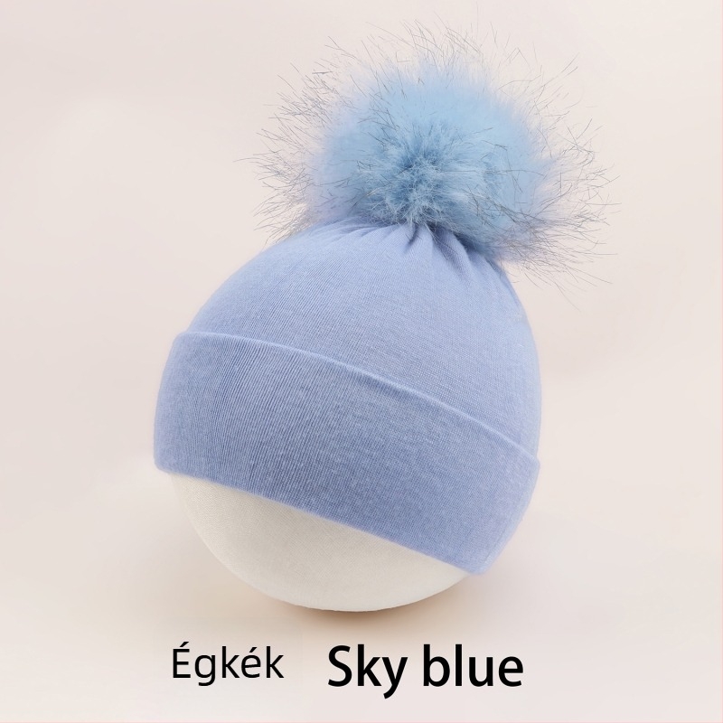 Pulóveres babaszapka kupola alakú fejrésszel és fülvédős szegéllyel, meleg és szélálló, 0–2 éveseknek