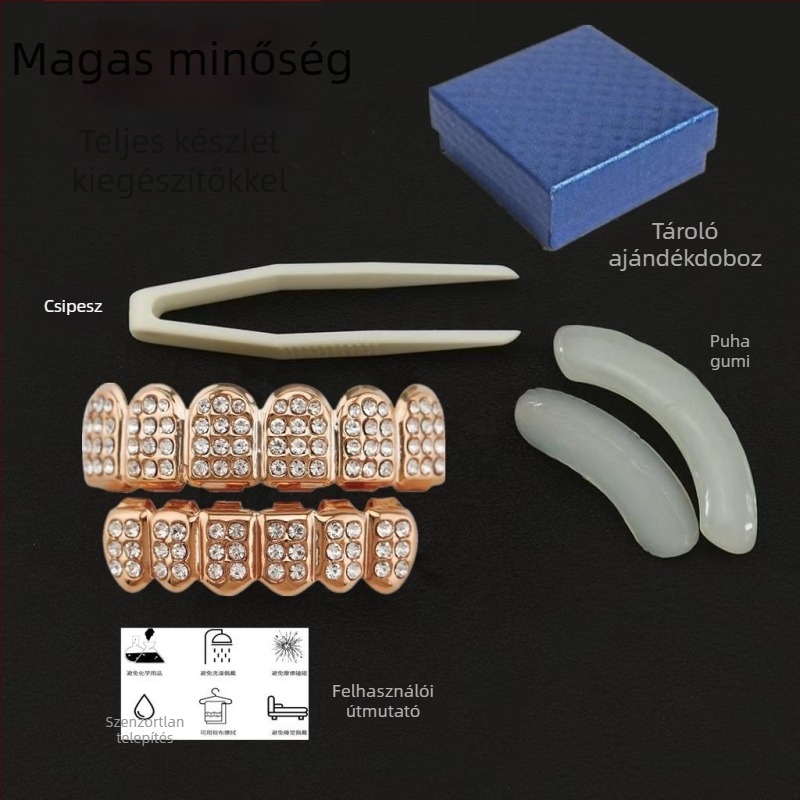 Bájáték fogászati ékszer jelmezekhez - ötvözet, elektrogalván bevonat, cartoon stílus, friss és édes dizájn, 2025 tavasz