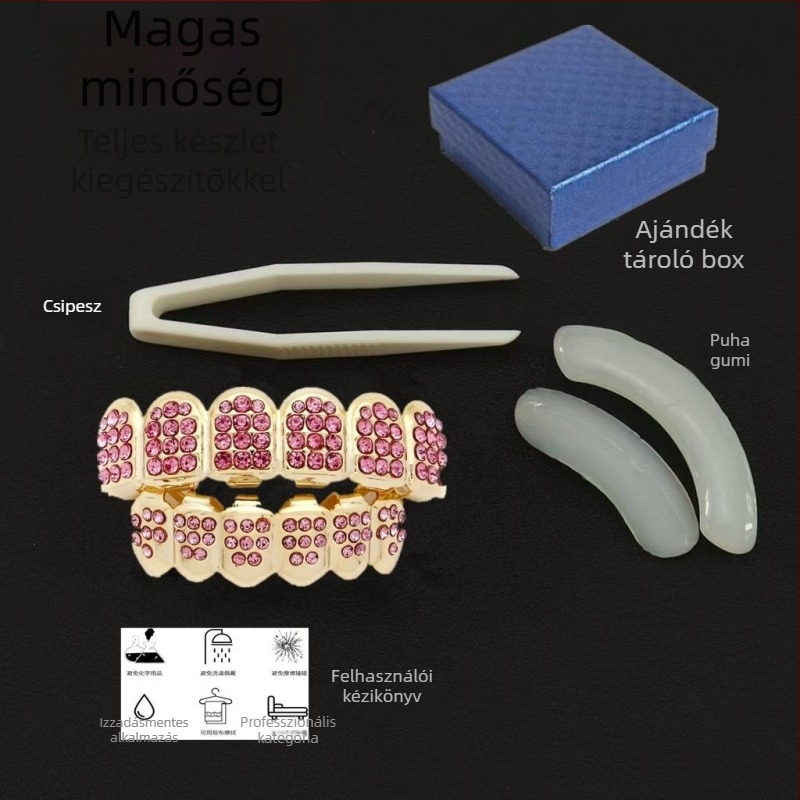 Bájáték fogászati ékszer jelmezekhez - ötvözet, elektrogalván bevonat, cartoon stílus, friss és édes dizájn, 2025 tavasz