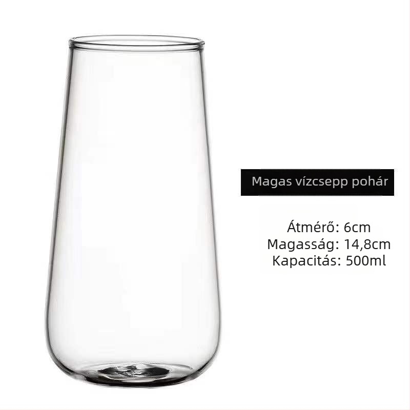 Hőálló üveg pohár – Nordic stílus, szívószallal, hordozható, egylétegű