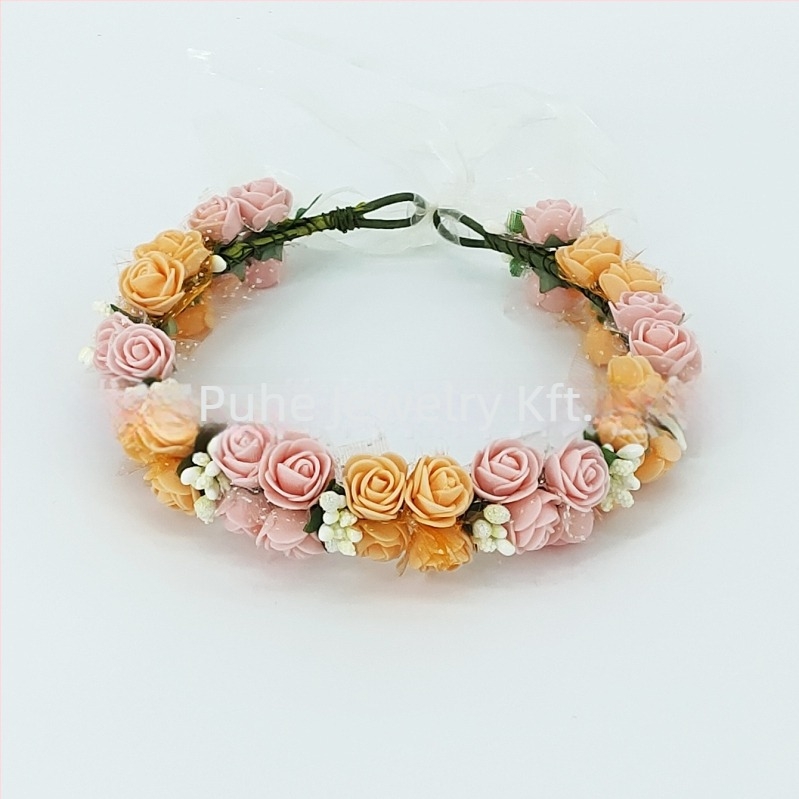 Kézzel készített fejpánt PE virág díszítéssel – koreai stílus, friss és édes, nőknek