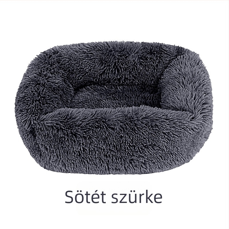 Négyszögletes plüss kutyafészek — textil anyagú fekhely, Ancient Dog márka, licencelt magáncímke, alkalmas kutyáknak