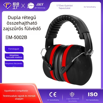EM-5002B fejre rögzíthető fülvédő, zajcsökkentés 32 dB SNR / 26 dB NNR, ABS burkolat, habszivacs bélés, Klasszikus sorozat, CE/ANSI/AUS megfelelés