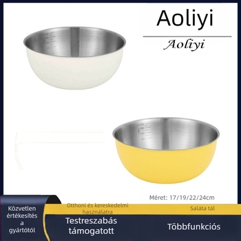 Koreai stílusú rozsdamentes acél salátatál Olliyi – Anyag: rozsdamentes acél; Konyhai és kereskedelmi használat; Kreatív irányzat; Eredet Guangdong