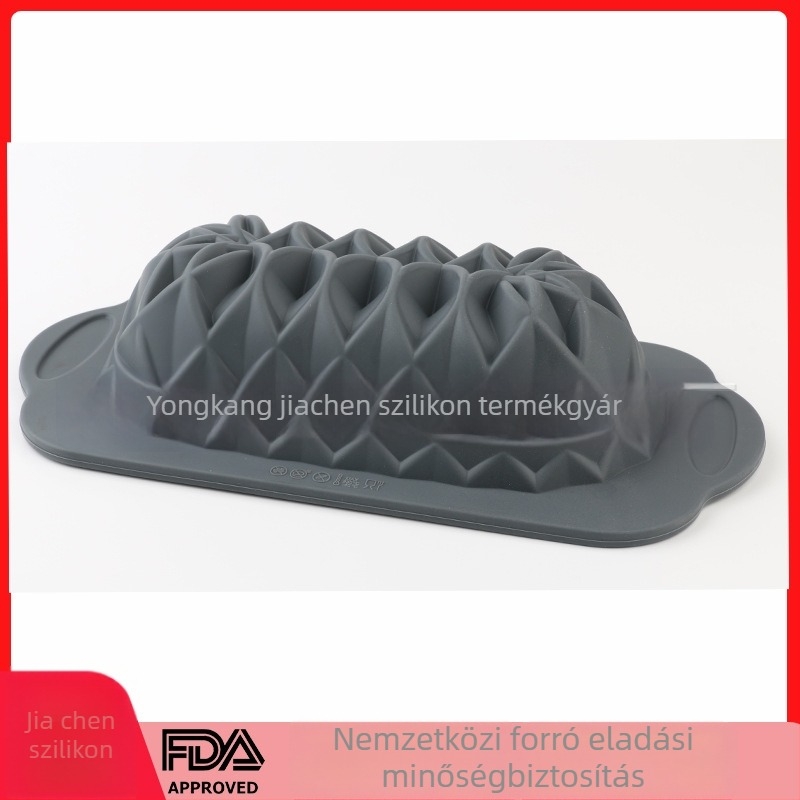 Lotus virág formájú szilikon kenyér- és sütemény formája, négyszögletes bordázott kialakítás, élelmiszer-minőségű, hőálló