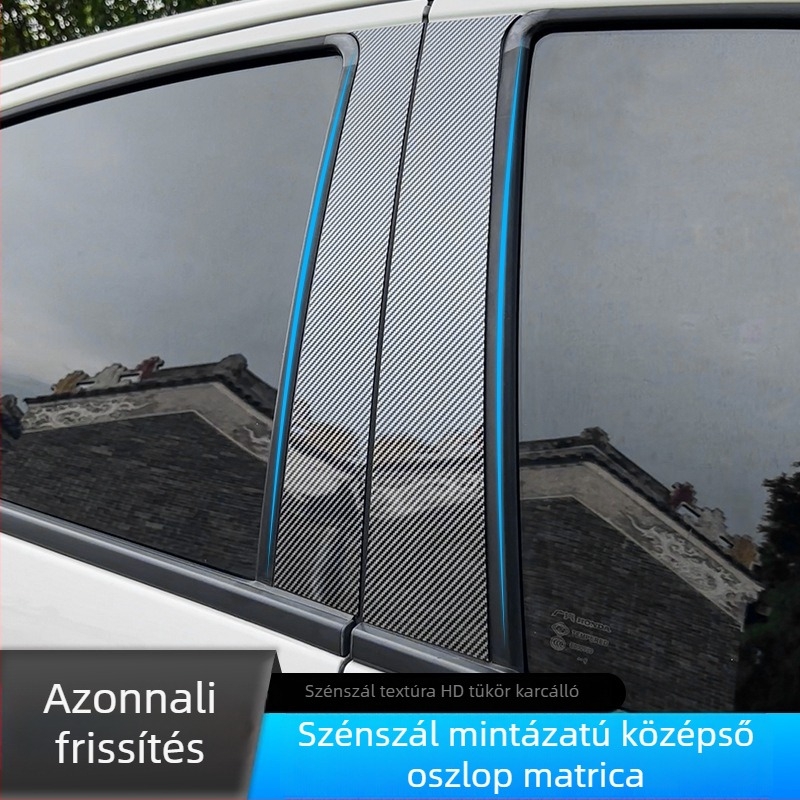Toyota középső pillér ablakszéli díszítő matrica: Vios, Reiz, Yaris, Highlander, Crown, Land Cruiser; 2006–2023; PC anyag; automata váltóhoz.