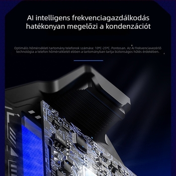 Mimo DL20 AI telefonhűtő, 20W, ABS, USB-C, 3 sebességű hűtés