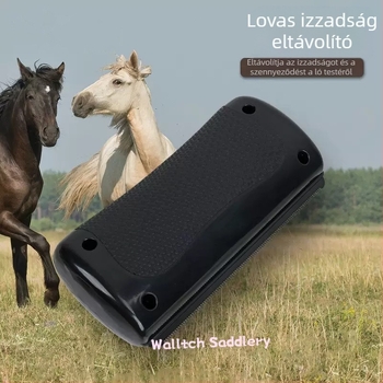 Lovas gondozó eszközök: izzadság-eltávolító, vékony szőrzet eltávolító, ecset, fésű, borotválkozó ecset