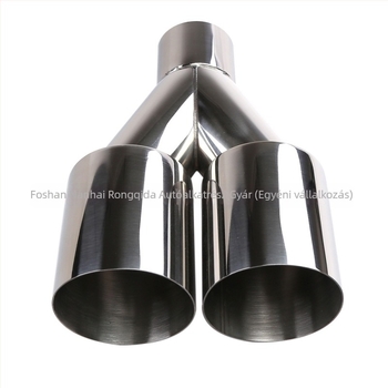 DTOUCH rozsdamentes acél kipufogócső, Y-típusú, módosítás 1-hoz 2-hez, négy kimenetű kettős kipufogó, univerzális