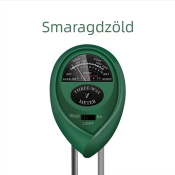 Talajtester 3-in-1: nedvesség, pH és tápanyag mérő virágok és cserepes növények számára