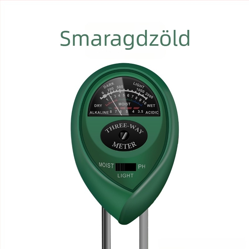 Talajtester 3-in-1: nedvesség, pH és tápanyag mérő virágok és cserepes növények számára