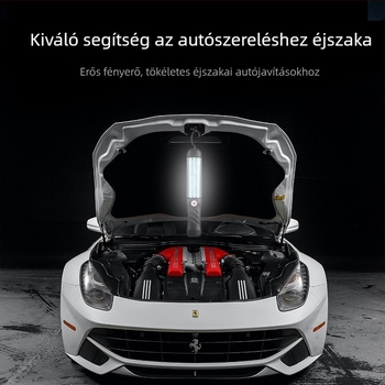 USB töltős többfunkciós vészvilágító kézi lámpa, állítható fényerő, IP65, LED 5730, 3000 lm, 5V USB tápegység