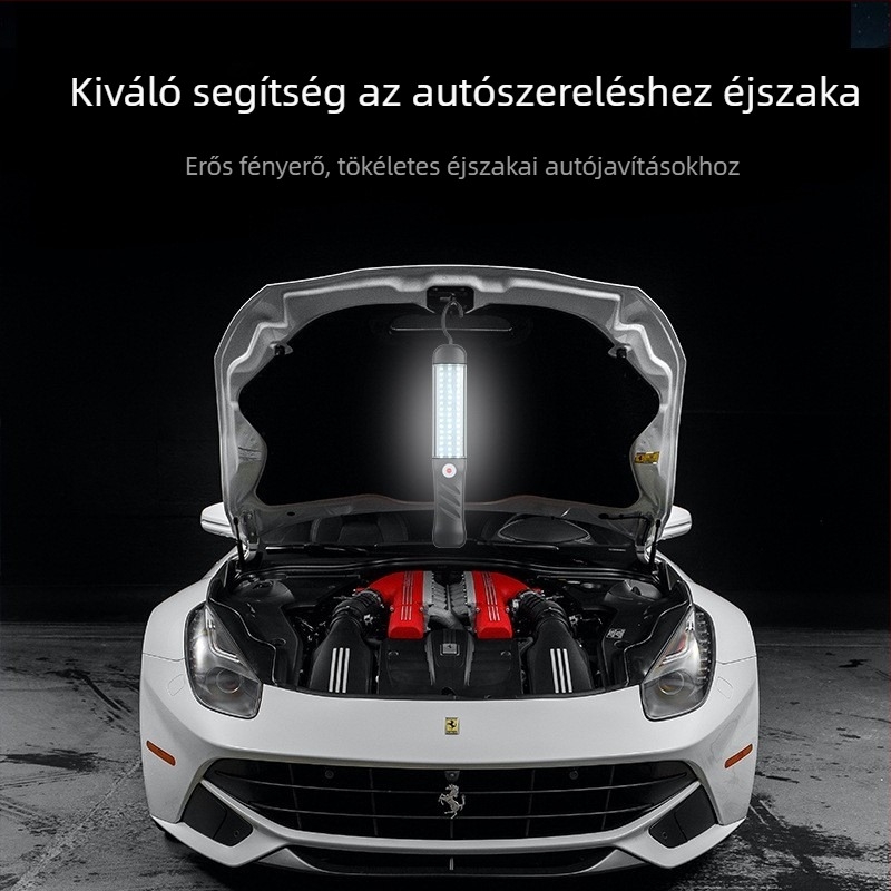USB töltős többfunkciós vészvilágító kézi lámpa, állítható fényerő, IP65, LED 5730, 3000 lm, 5V USB tápegység