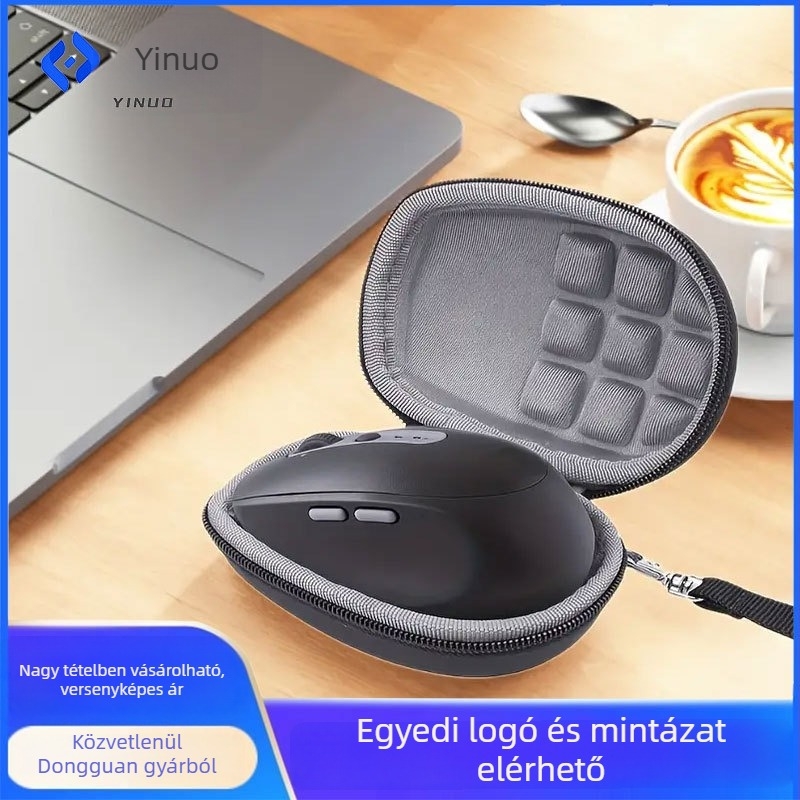 EVA egér tároló tok kemény héjjal és cipzárral, Modell YN777; Anyag EVA; Teherbírás 1 kg; Hőtranszferes kivitel; Számítógép kiegészítőkhöz