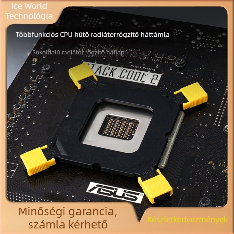 CPU hűtő radiátor rögzítő univerzális alaplapokhoz 1366/115x/775, OEM feldolgozás, hőelvezetés támogatása