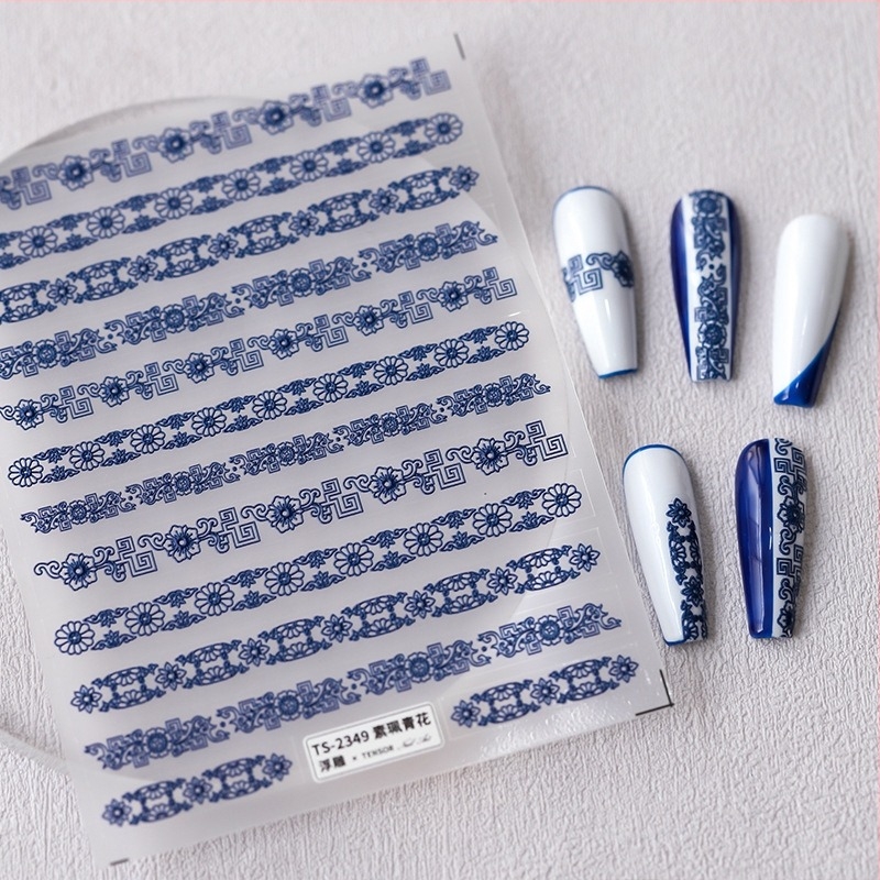 Köröm művészeti matricák PET anyagból, TS-2349, relief mintázat, hazai márka