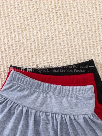 Lányoknak: kétszintes készlet – vastagított szoknya-pantalon, pamut-poliészter keverék anyag, elasztikus derekú, 1–3 éveseknek