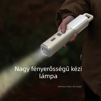 LED kempinglámpa, összecsukható, hordozható, újratölthető, 3.7V 10W, ideális sátorokhoz és kollégiumokhoz, akasztóval