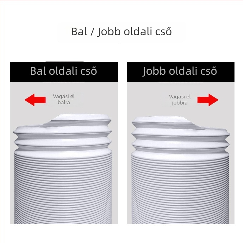 Hordozható klímaberendezés kivezetőcső (3 m hossz, 5,1 in átmérő, teleszkópos)