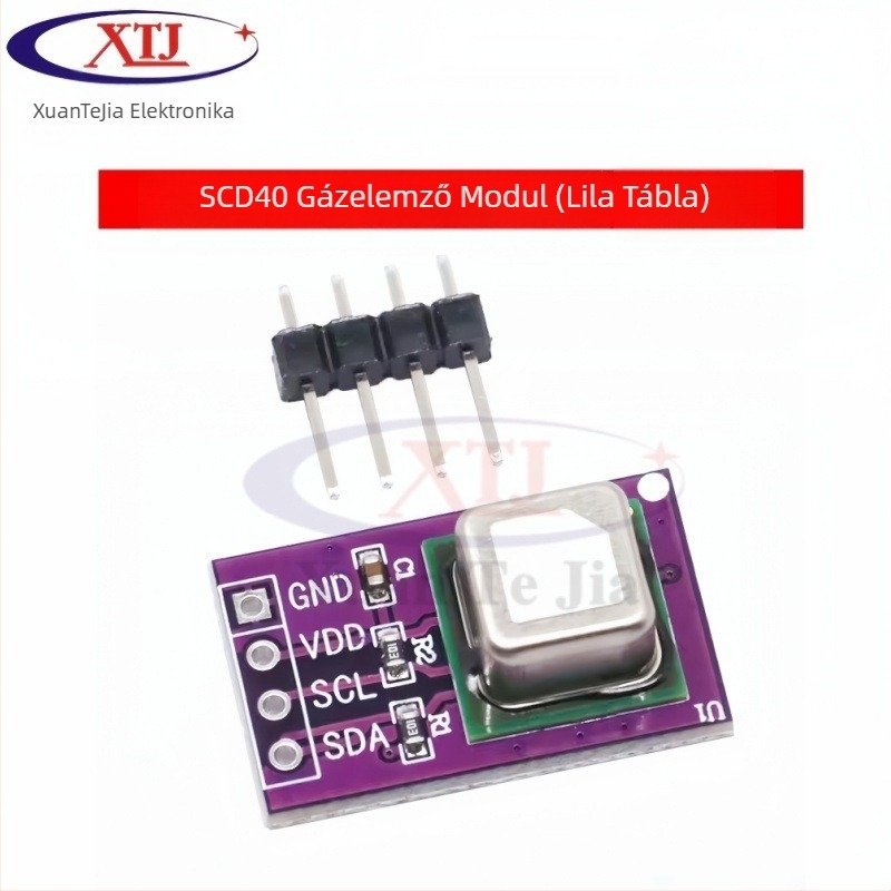 SCD40/SCD41 gáz szenzor modul CO2-hoz, hőmérséklet és páratartalom, I2C interfész