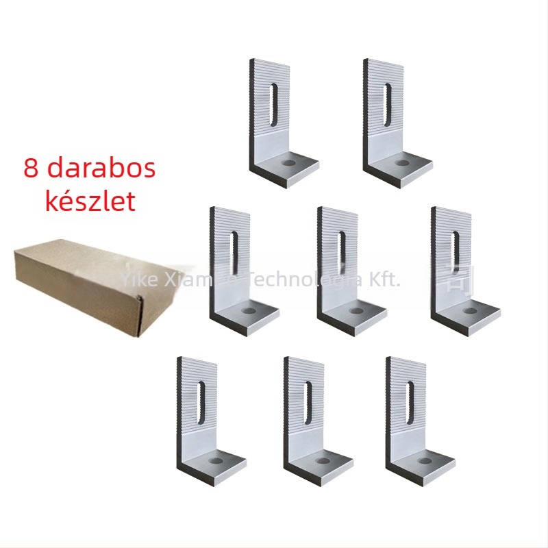 Alumínium L-alakú napelem-tartó állítható dőlésszöggel, anyag: alumíniumötvözet, gyártástechnológia: extrudálás, márka ECO-TECH, modell 01