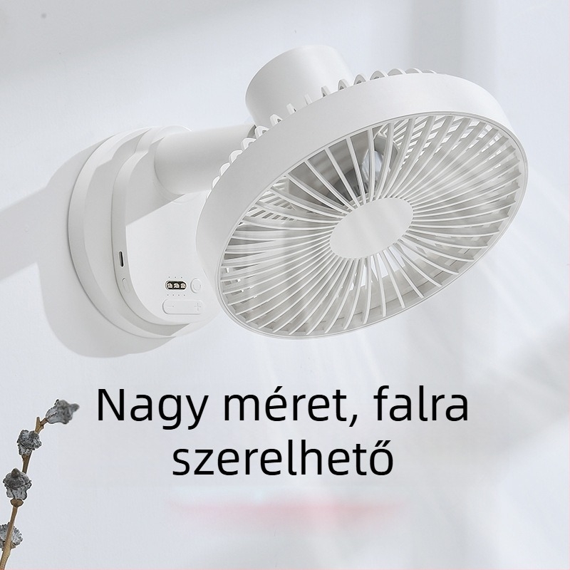 TYD-A5 asztali ventilátor, 3 lapát, USB 5V tápegység, oszcilláló, 2-8 órás időzítő, zaj ≤40 dB