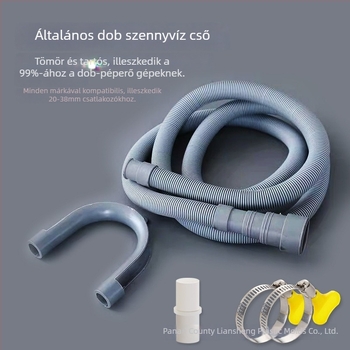 Mosógép lefolyócsövének hosszabbítója csatlakozóval GTPSG-25MM; Anyag PVC+TPR; Névleges nyomás 1.0; Telepítés: közvetlen behelyezés; Márka LS