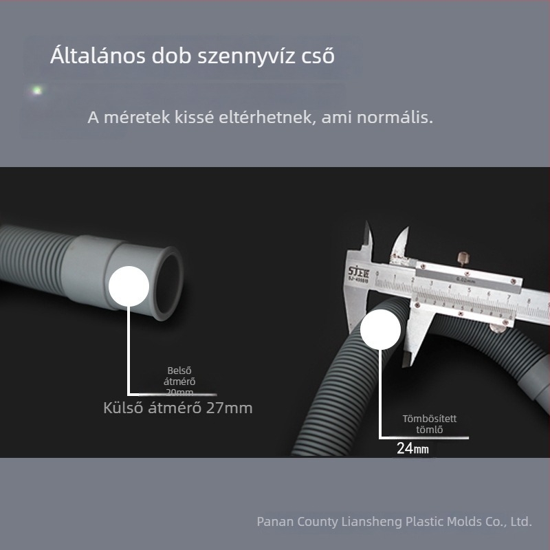 Mosógép lefolyócsövének hosszabbítója csatlakozóval GTPSG-25MM; Anyag PVC+TPR; Névleges nyomás 1.0; Telepítés: közvetlen behelyezés; Márka LS