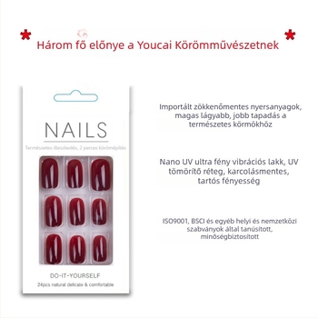 Jie Yan műkörmök, egyszerű stílus, viselhetőek nőknek, helyi márka