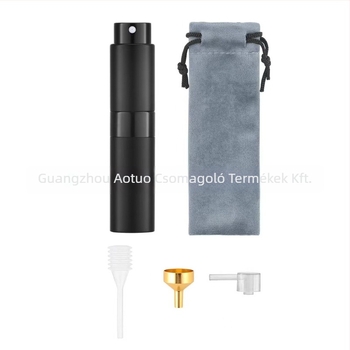 AOTO háromrészes forgó parfüm spray üveg készlet, alumíniumtest, elektroplak bevonat