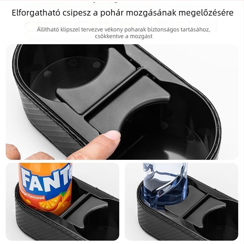 Autós pohártartó tárolóval, Magas minőségű stílus, Cikkszám 973Z210017H147; Modell: Más; Funkció: Kategorizált tárolás