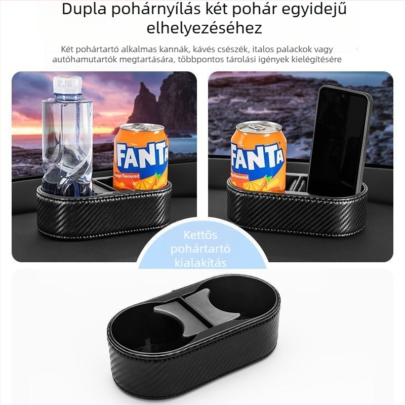 Autós pohártartó tárolóval, Magas minőségű stílus, Cikkszám 973Z210017H147; Modell: Más; Funkció: Kategorizált tárolás