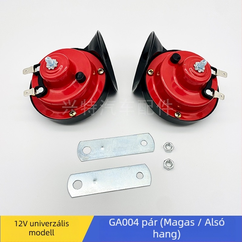 Autócsiga kürt 004A – 12V, kettős magas- és mély tónus, 110 dB