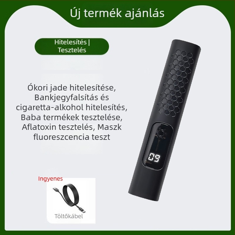 365 nm-es UV zseblámpa jadeit és drágakövek azonosítására fluoreszcenciával, ABS ház, Shatuo Tribe LED, CE tanúsítvány