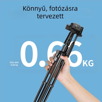 Háromtengelyes telefonos gimbal automata követéssel, alumínium padlóra álló állvány, 5 kg teherbírás, 2–3 szakaszos oszlop