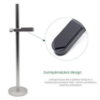 Senxinda Hardware K01 Teljesen alumínium GPU-tartó PC-házhoz antivibrációs tartóval és vertikális mágneses talppal