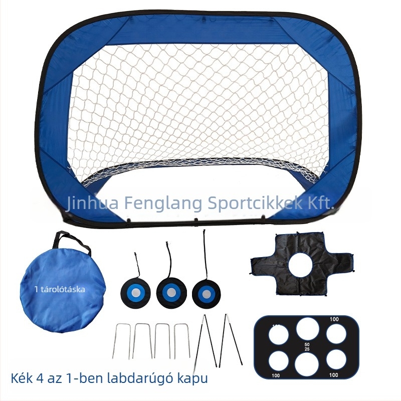 Négy az egyben hordozható futballkapu nylon hálóval, mobil, Leopard wind márka