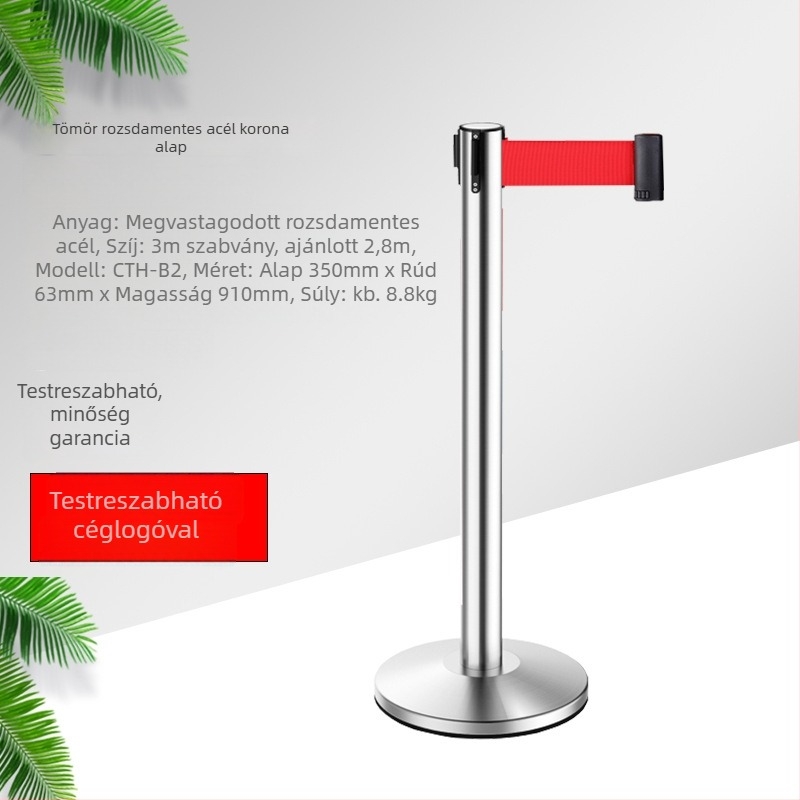 Rozsdamentes acél aktivitáskerítés, skálázható stílussal, hálómagasság 200 cm, szalag szélesség 4,8 cm