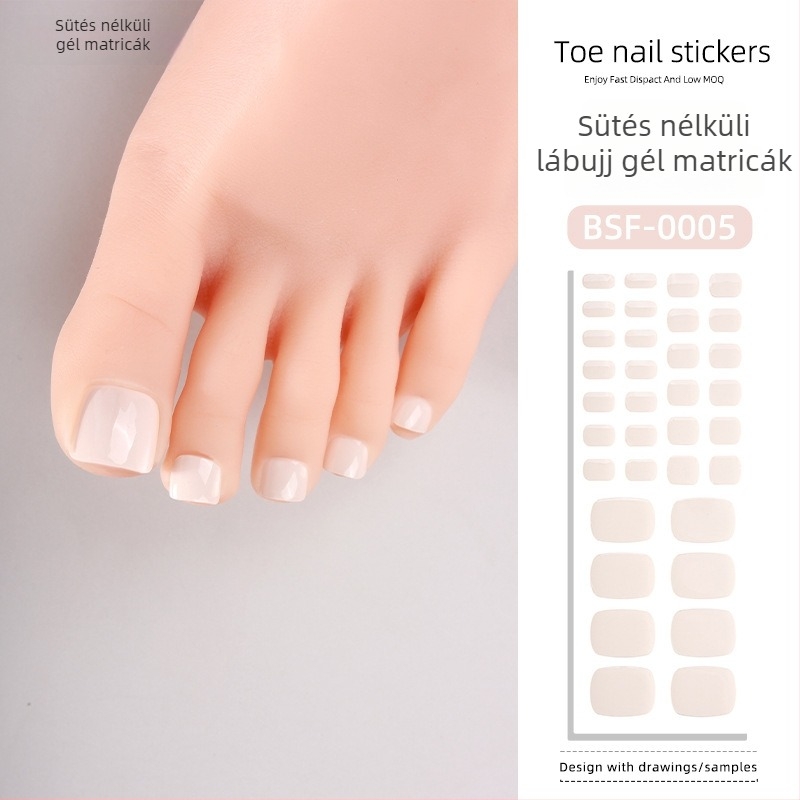 Zhengxiang gél köröm matricák lábujjakhoz, egyszerű stílus, cukorka mintázat, 34 lap